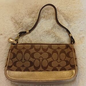 Coach Y2K Demi Purse Gold /Tan.  GREAT CONDITION!!!!  Never Used!  Bag Included
